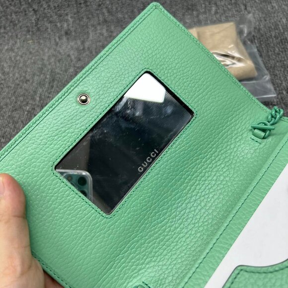 100% Authentic GUCCI Soho Wallet on Chain Leather Shoulder Bag - Picture 10 of 14